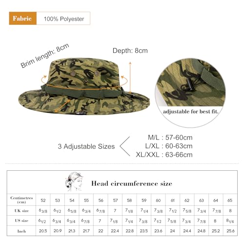 TOP-EX XL/XXL Mens Sun Hat Wide Brim UPF 50+ & Waterproof, Large Outdoor Summer Hats for Walking Trekking Fishing Camping Hiking Sailing, Folding Adjustable Breathable 54-66CM - Image 6