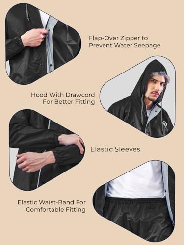 Image of LUX VENUS Reversible Rain Coat for Men.