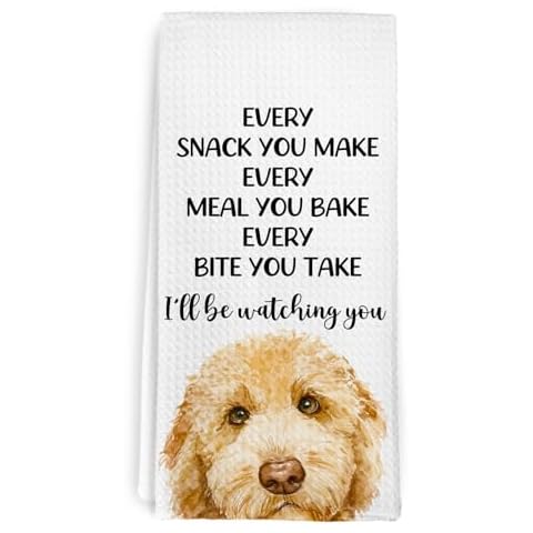 cvjutf Funny Goldendoodle Golden Doodle Dog Decorative Kitchen Towels Gifts for Women, Goldendoodle Dog Must Haves Hand Tea Towels Ornaments for Kitchen Decor, Every Meal You Bake Dish Towel, 16x24In Cover