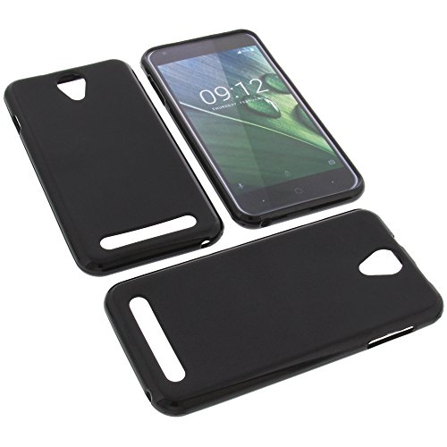 foto-kontor Coque Compatible avec Acer Liquid Z6 Housse pour Smartphone Étui en Caoutchouc TPU Noir