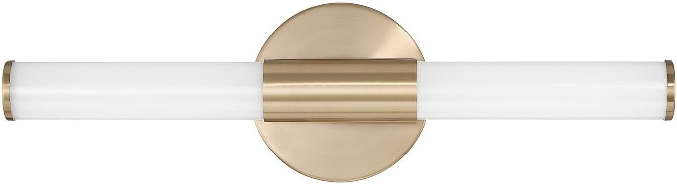 Savoy Lighting Assets 8-9999-18-BR Connor Mini Tube Bathroom Vanity Wall Light, Integrated LED 20 Watt, 5" H x 18" W, Brass
