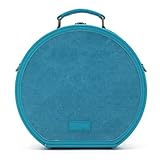 Della Q Maker's Hat Box - Hard Shell Exterior, for Knitting or Crocheting Projects, Teal - 1 Piece