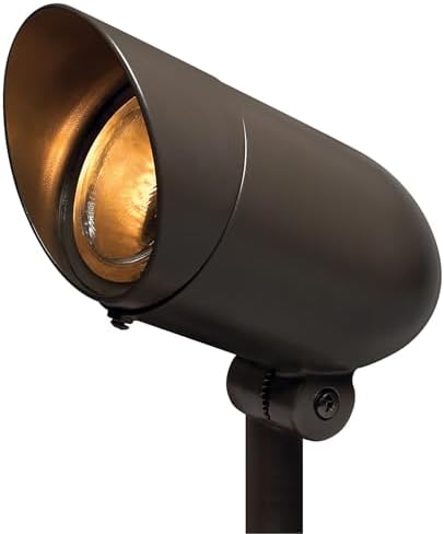 Hinkley Landscape Lighting Line Voltage Spot Light - Spotlight Important Landscape Features and Increase Home Security, 75 Watt Maximum Spot Light, Bronze Finish, 54000BZ