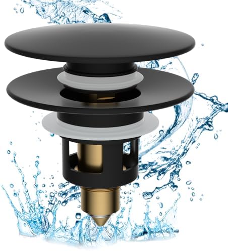 Amazon.com: Basin Waste Sink Plug, Matte Black Basin Waste Pop Up ...