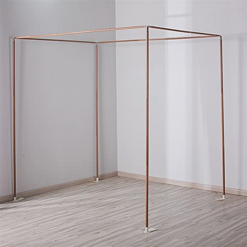 Estructura de cama con dosel King de metal con soporte de 4 esquinas 3