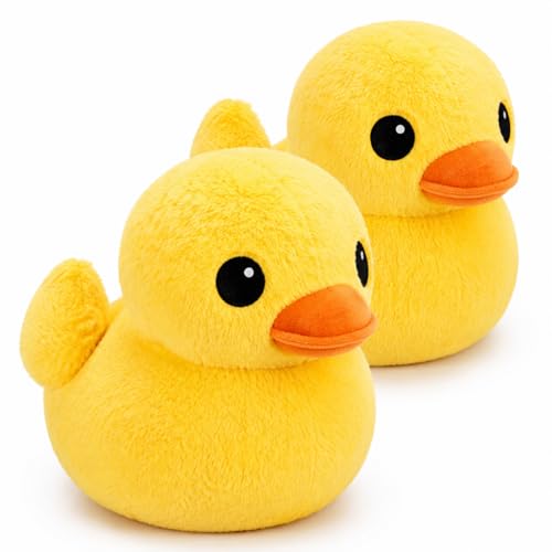 Leyndo 2 Pcs 50cm Giant Plush Yellow Duck Stuffed Animal Large Toy, 19.7"