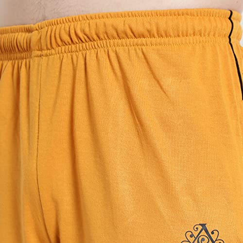 Image of DIA A DIA Men's Cotton Shorts with Zipper Pockets - Elastic Waist with Drawstring, Comfortable Casual & Gym Shorts for Men, Sizes M to 5XL (28-46 Inch Waist), Plus Sizes