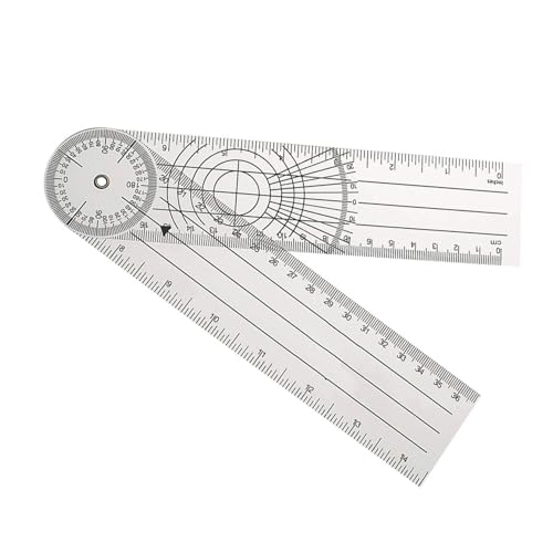 Goniometro de PVC transparente para medición ortopédica miniatura 1