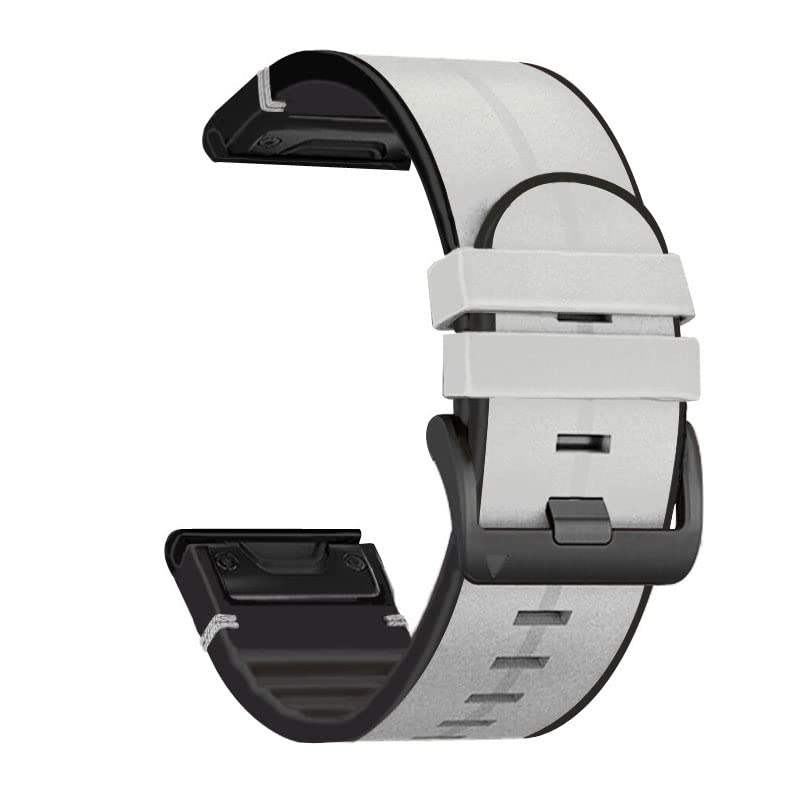 Bracelet en cuir Garmin Fenix 6 chic et élégant en cuir véritable de 22mm