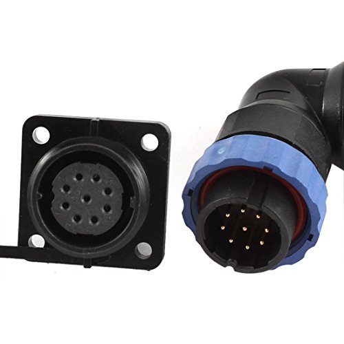 Conector de aviación impermeable SD20-9 20mm azul miniatura 3