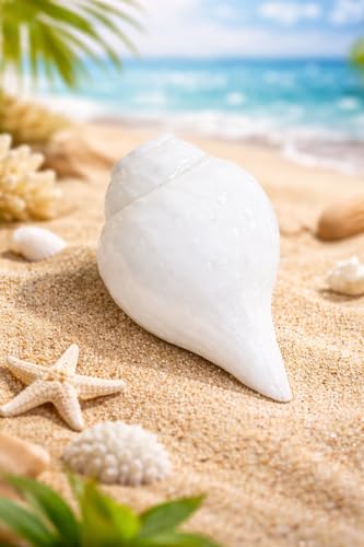 Image of Original Vamavarti Shankh for Pooja| Baynavarti Natural Conch for Puja, Temple, Home Decor, Mandir, Spiritual Use| Auspicious Loud Blowing Shankh for Vastu, Prosperity (9-11 cm)