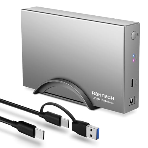 RSHTECH USB C 3.0 to 3.5 inch SATA Hard Drive Enclosure (RSH-339STC)