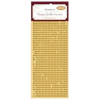 Stamperia - Vintage Golden Transfer for Scrapbooking, Albums, Card Making, Bullet Journalling and More, Golden Foil Transfer for Decoration, Easy to Apply (Rhombuses Pattern)