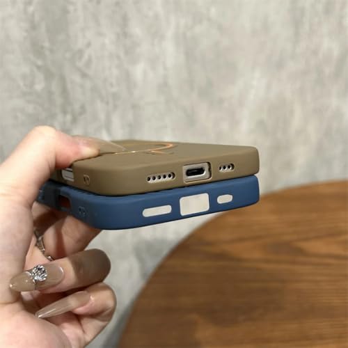 Coque iPhone 14 Plus violette mate et magnétique pour charge sans fil