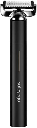 Multi-Function Electric Shaver for Women, T8P 5-in-1 Rechargeable Wet/Dry Hair Remover for Face, Legs, Bikini Area, IPX7 Waterproof Body Trimmer with LED Display & Fast Charging（Black）