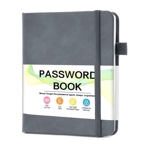MOSA BEAR Password Keeper Book with Alphabetical Tabs，4.3