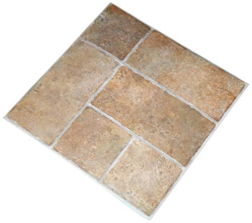Achim Stcts70120 Sterling Self Adhesive Vinyl Floor Tile, 12" X 12", Cottage Stone #TOP1
