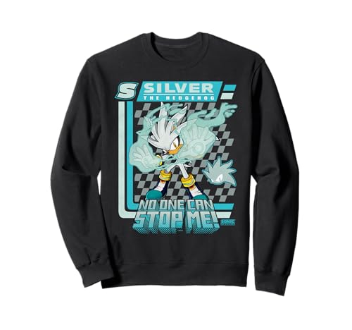 Sonic The Hedgehog Silver The Hedgehog Racing Poster Sweatshirt