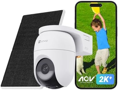 EZVIZ Outdoor WiFi Surveillance Camera 4MP, AOV 360° with 5200mAh...