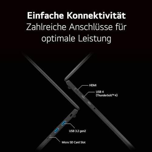 2024 LG gram 17 Zoll Ultralight Notebook - 1,350g Intel Core Ultra 7 Laptop (16GB LPDDR5X, 1TB Dual SSD, Intel Arc Grafik, IPS-LCD, 2.560 x 1.600, 99% DCI-P3, 21,5h Akku, Win 11 Home) - Weiß – Bild 8