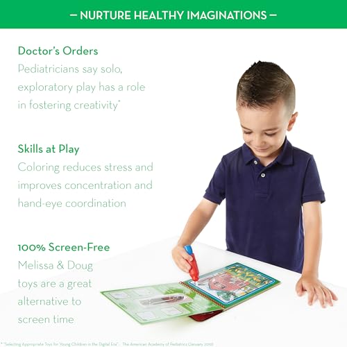 Melissa and Doug Water Wow! Reusable Color with Water Activity Pad 3-Pack, Farm, Safari, Under The Sea