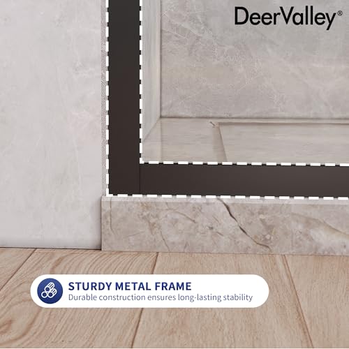 Image of DeerValley 34 inchx74 inch Semi-Framed Fixed Glass Shower Panel