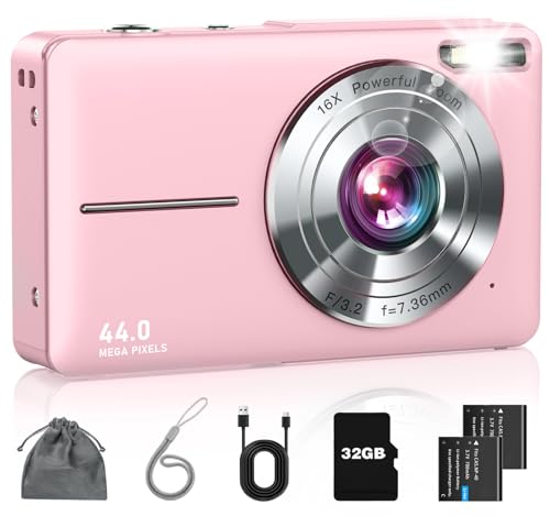 Digital Camera, FHD 1080P Point and Shoot Kids Camera, with...