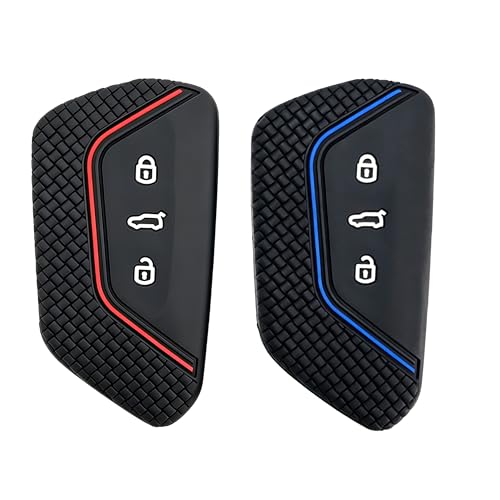 Coque de clé 2 pièces Compatible avec VW Golf 8, Skoda, SEAT, Cupra, TPU Housse de clé de voiture 3 boutons, protection anti-rayures pour accessoires Cupra Formentor.