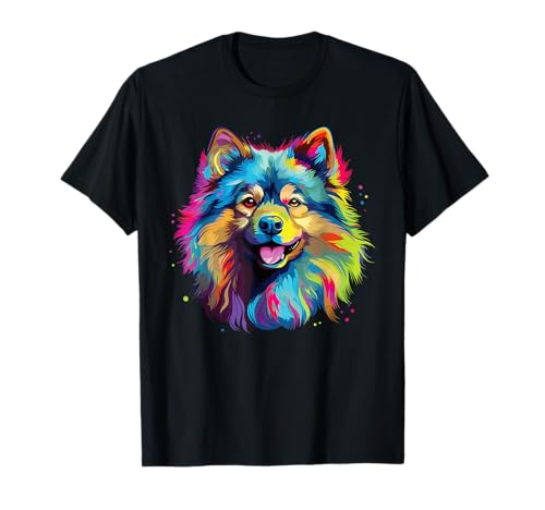 Watercolour Colourful Wolfsspitz Dogs T-Shirt