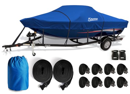 Image of Kayme 1200D Heavy Duty Waterproof Boat Cover for 17-19ft Boats