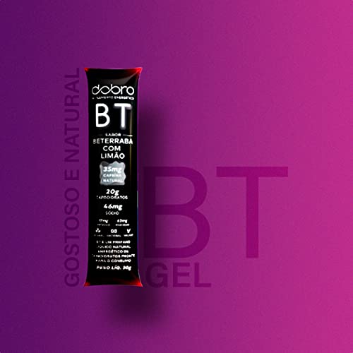 Gel de Carboidrato Dobro Bt Caixa com 10 unidades - Beterraba/limão+cafeina
