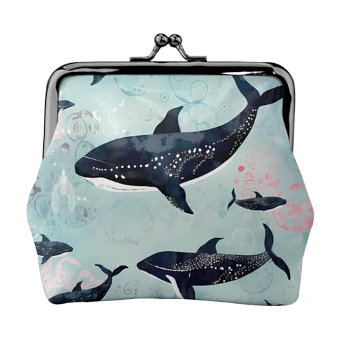 Petit porte-monnaie Whale en cuir synthétique pour ranger la monnaie sans encombrer vos poches