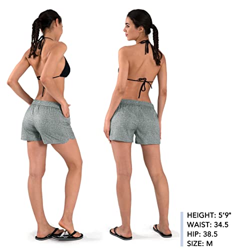 Image of Womens Swim Shorts UPF50+ Board Shorts Quick Dry Beach Shorts Drawstring Sports Summer Bottom