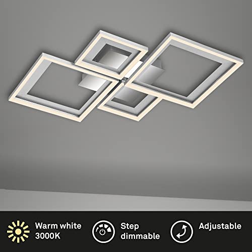 Plafonnier LED orientable Briloner 530mm avec variateur d'intensité pour éclairage intérieur