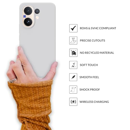 Image of SPRIG Compatible with Vivo V60 Premium SilkTone Back Cover Drop Tested Shock Proof Mobile Case for Men, Women, Boys and Girls with Camera Protection (White)
