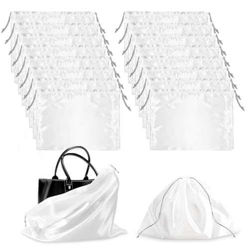 Sacs à poussière pour sacs à main pochette de rangement pour chaussures et linges blanc en soie
