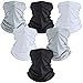6 Pieces Summer UV Protection Face Mask Neck Gaiter Scarf Sunscreen Breathable Bandana (Black, White, Grey)