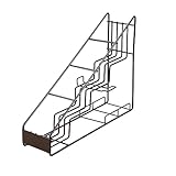 Support d'art en fer : avec une position stable, pas facile à vider, avec une conception de type marchepied, plus pratique et fonctionnel, support de rangement en fer