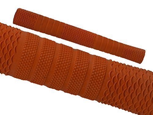 Make or Break Cricket Bat Rubber Grips Non Slip Replacement Handle Grip Professional Design (Orange)