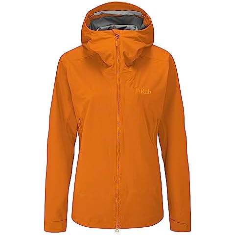 Rab Women’s Kinetic Alpine 2.0 Waterproof Breathable Jacket for Climbing & Mountaineering. - Marmalade - Medium Cover