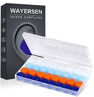 16 Pairs Silicone Ear Plugs for Sleeping Noise Canceling, 4 Colors About 2 Years Supply Soft Reusable Moldable Washable Earplugs, Suitable for Sleep, Swim, Travel, Work, Concerts, Study