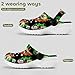 JZDACH Toddler's Fashion Outdoor Beach Pool Shoes for Cute Summer Style, Skull Weedleaf Leaves Black