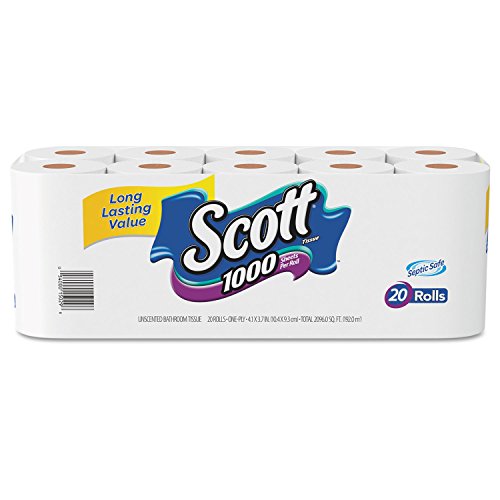 Image of Scott 20032CT Standard Roll Bathroom Tissue, 1-Ply, 20 per Pack (Case of 2 Packs)