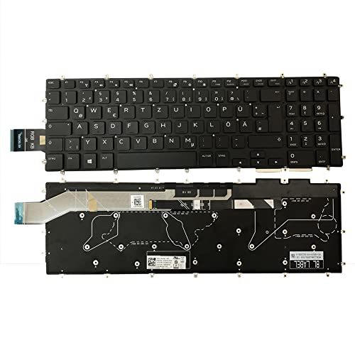 Gintai Ersatztaste Tastatur Deutsch Keyboard QWERTZ für Dell Alien-Ware M15 R1 ALW15M, M17 R1 ALW17M 2019 P79F P79F001 0PNYM0 SN2280BL 0KN4-0D1GR16 SG-95000-2DA 19092300142 Hintergrundbeleuchtung