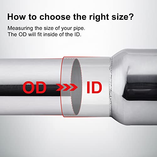 Image of EVIL ENERGY Exhaust Adapter Reducer ID 2.5 Inch to ID 3 Inch, Pipe Connector 304 Stainless Steel Exhaust Coupler 2 1 /2 inch ID to 3 inch ID