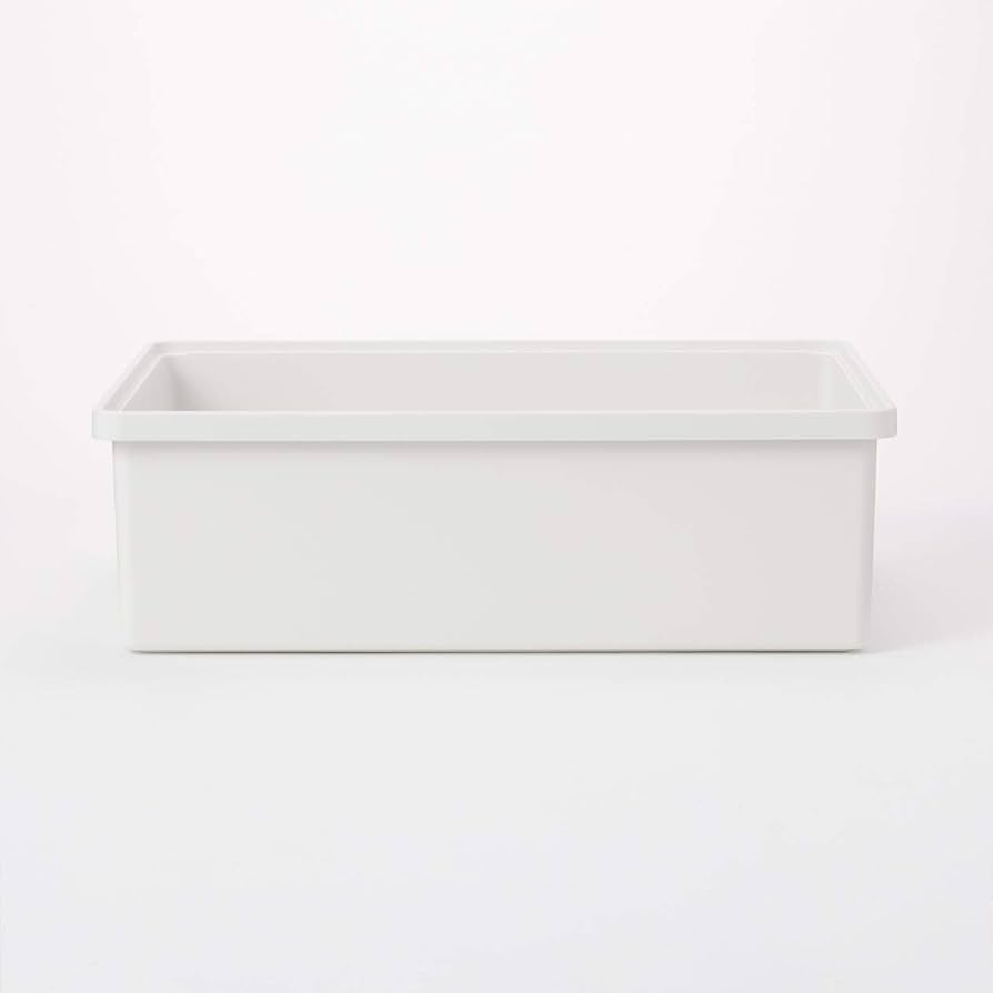 Amazon｜無印良品 ポリプロピレン収納ボックス・ワイド・中・ホワイト