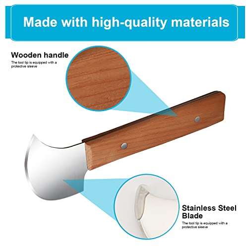 Fstcrt Rocker Knife, One Handed Adaptive Equipment, Ulu Knife, Curved for Cutting Food in Can & Bowl, Ideal for One-handed Use by Hand Tremors, Arthritis, Elderly, Pet Owner by Fstcrt - Used condition - Image 5