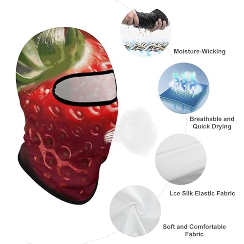 Balaclava Mask for Men Ski Mask for Women Strawberry Full Face Mask Face Cover for Cycling miniatura 3