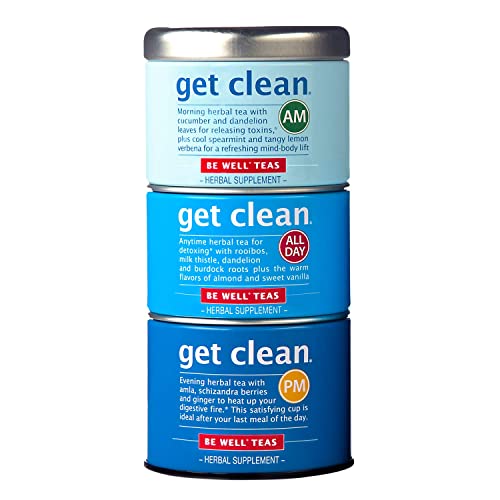 The Republic Of Tea Get Clean Stackable Tea, Herbal Tea, Caffeine-Free, Detox Tea, 42 Tea Bags #TOP16
