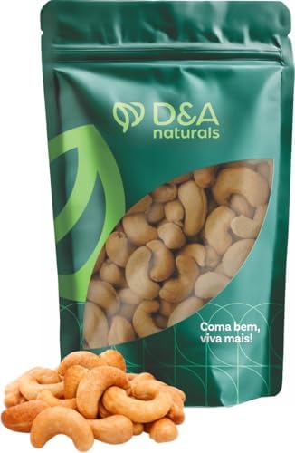 Castanhas de Cajú W1 Inteiras Torradas Sem Sal ou Com Sal - 500g ...